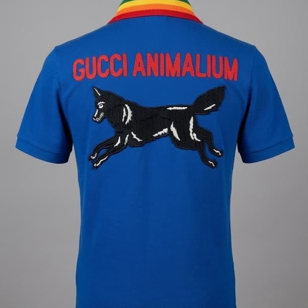 구찌(GUCCI) 레인보우 컬라 애니멀리움 폴로 셔츠