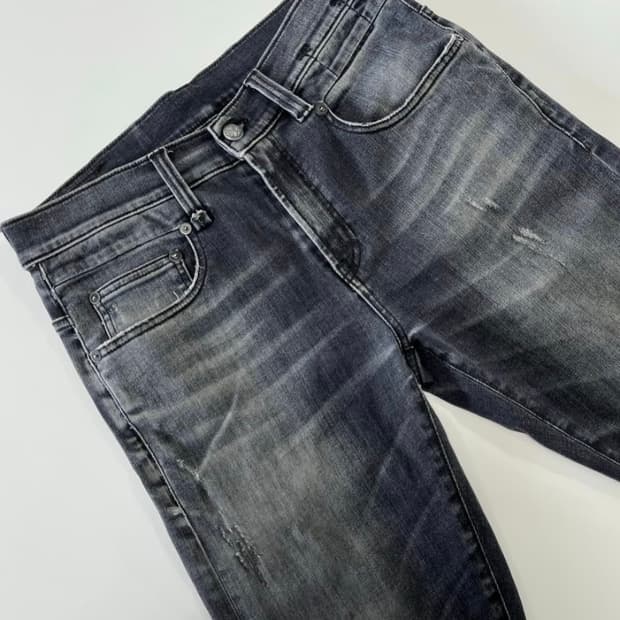 R13 BOY FIT BLACK PANTS 28