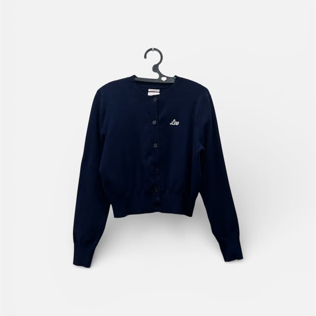Lee 리 라운드넥 네이비 가디건 M