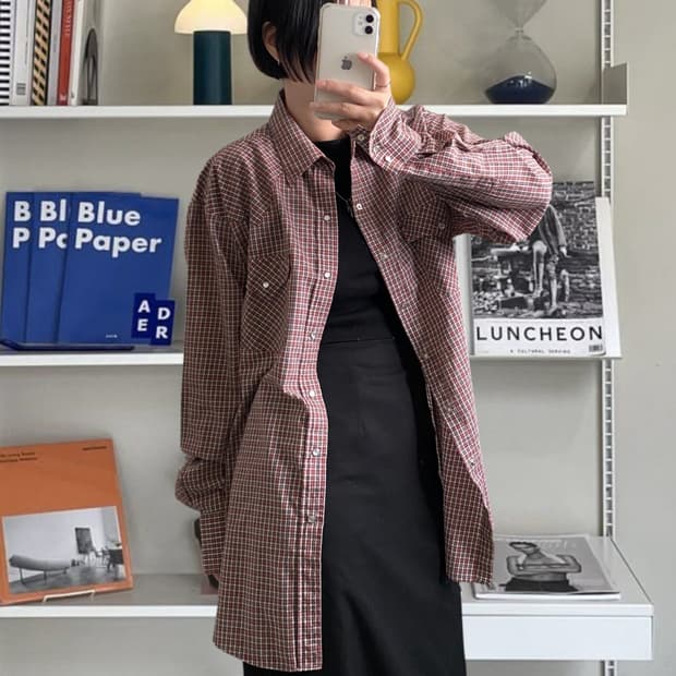 포켓 체크 셔츠 (Man XL) AB0752