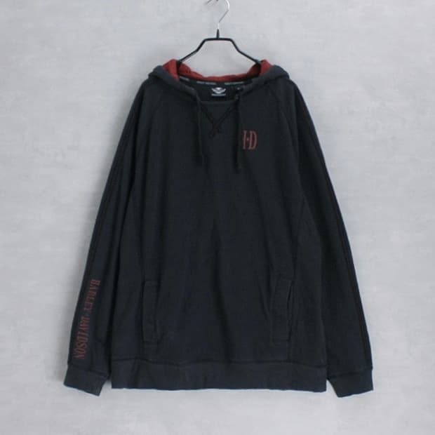 할리데이비슨 블랙 후드티