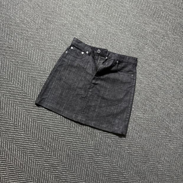 A.P.C 아페쎄 미니주페 생지 흑청 데님 스커트 34