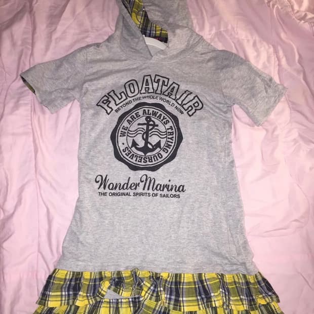 vintage 체크 레이어드 원피스