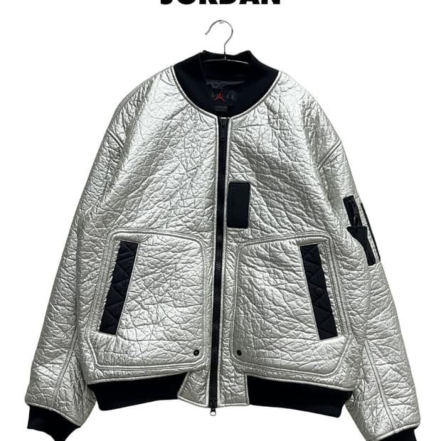 나이키 조던 23 엔지니어드 Ma-1 메탈릭 실버 봄버 항공 점퍼