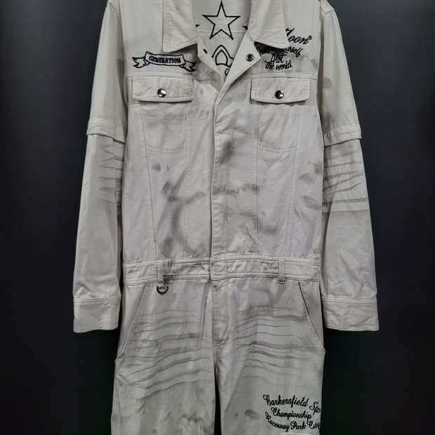 Day Moon 빈티지 롤업 점프슈트