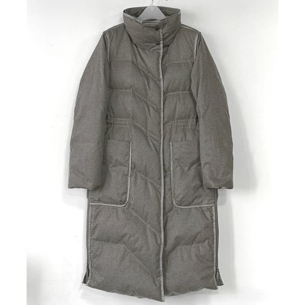 미샤 파이핑 다운 롱 패딩