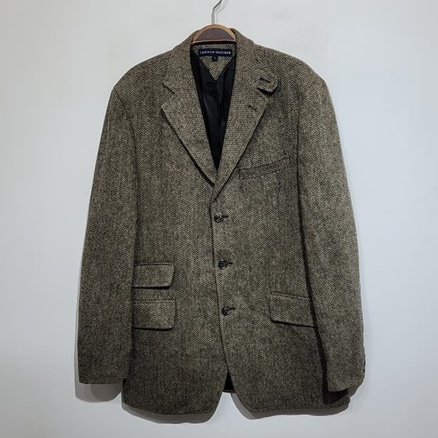 (L) 타미힐피거 모직자켓 토미 헤링본 블레이져 매장판 