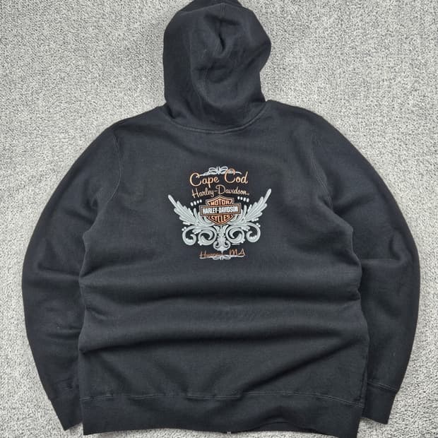 할리데이비슨 스몰로고 프린팅 후드 집업 ( L ) / 10446
