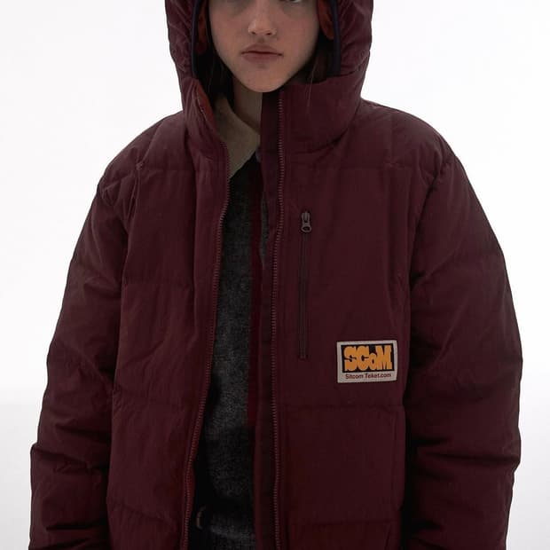 테켓 22fw 파파스 패딩 버건디 L