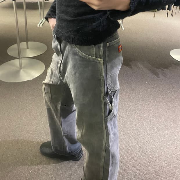 31x34)디키즈 빈티지 흑청 워크팬츠