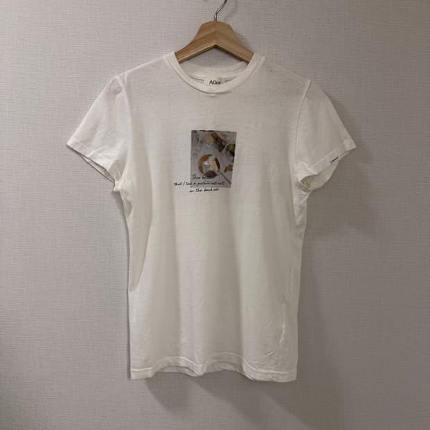 아옵트 x bella wooyoug 빈티지 스타일 티셔츠