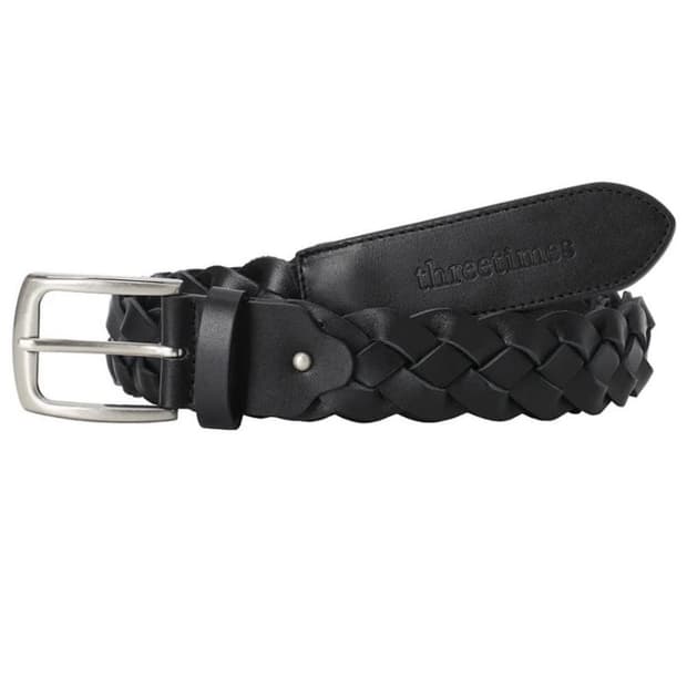 쓰리타임즈 Braid belt black M
