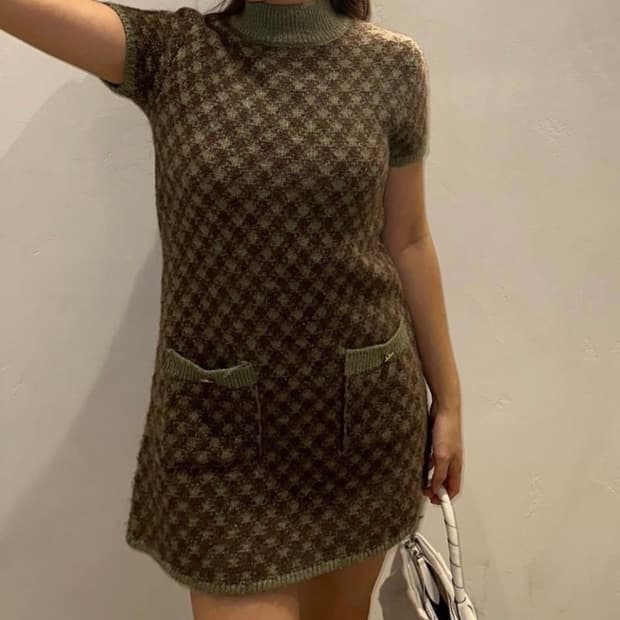 자라 골든버튼 니트 원피스 예슬마켓 온트 원피스