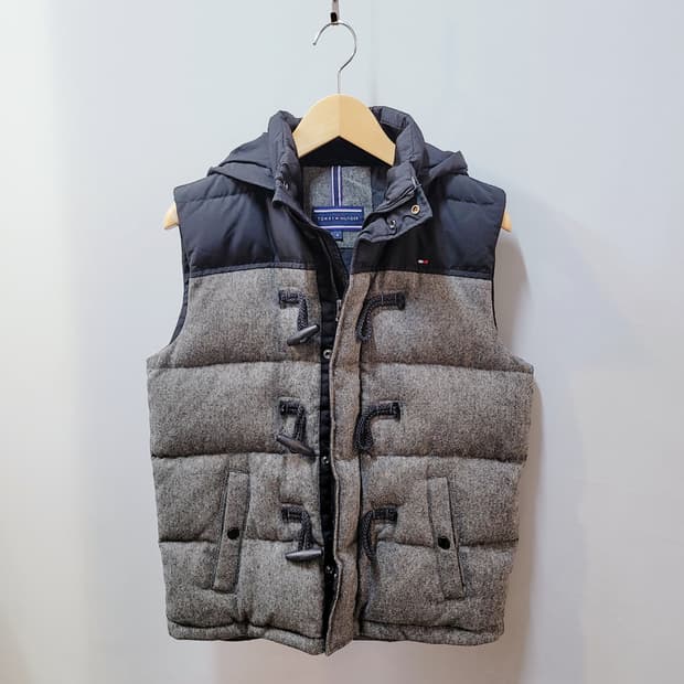 M) 타미힐피거 다운 패딩조끼 