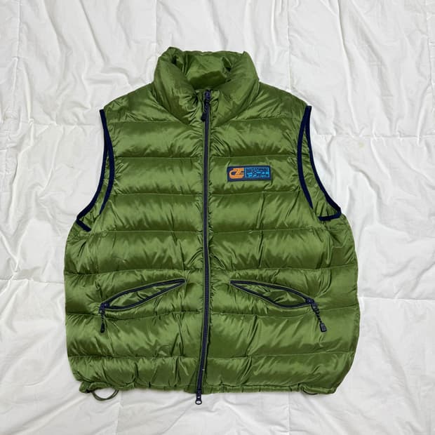 테켓 footsteps lightweight down vest 그린 M