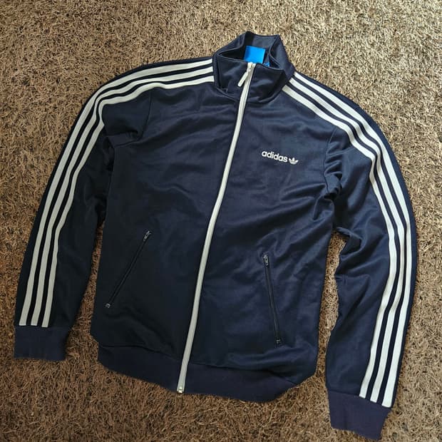 아디다스(Adidas) 베켄바우어 네이비 3선 트랙탑 저지