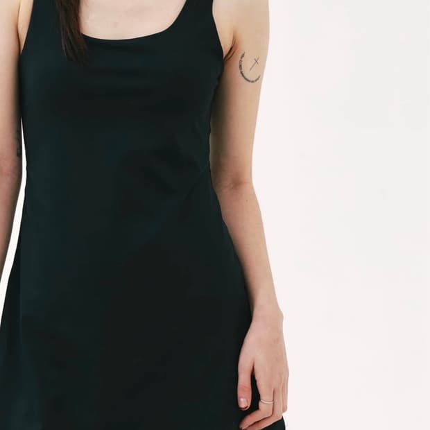 나일론 A라인 원피스