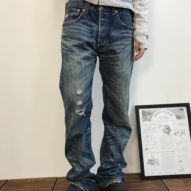 00's Levis 501 Vintage Fade Denim Pants