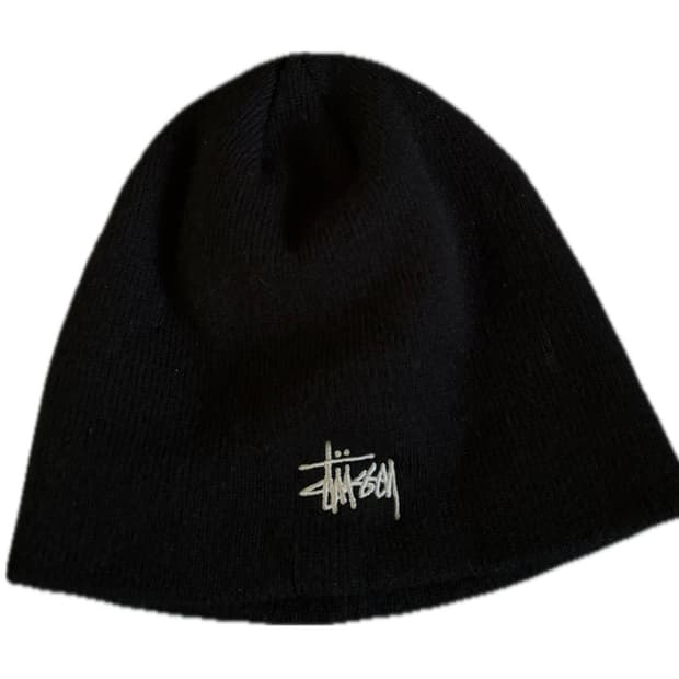 스투시 베이직 스컬캡 비니 블랙