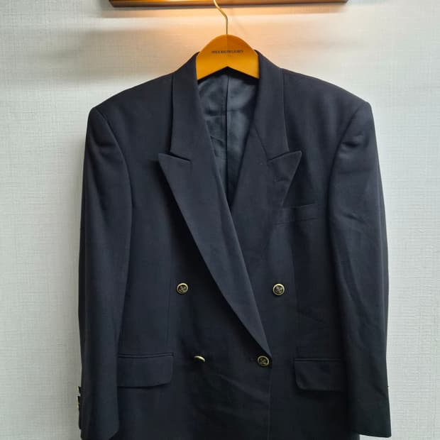 95) HARDY AMIES 네이비 금장 더블 브레스트 자켓 팝니다