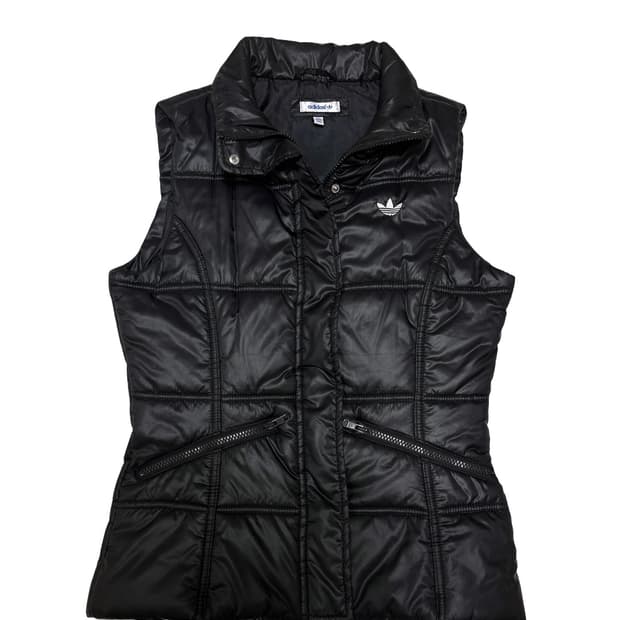 아디다스 블랙 패딩 조끼