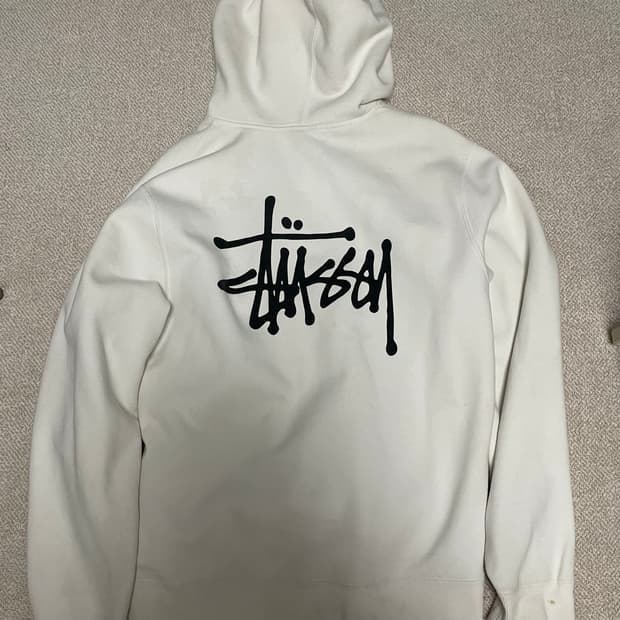 스투시 stussy 후드집업 화이트 L 