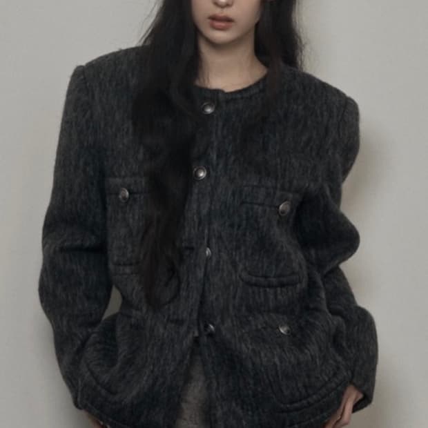 앤티크 울자켓 차콜