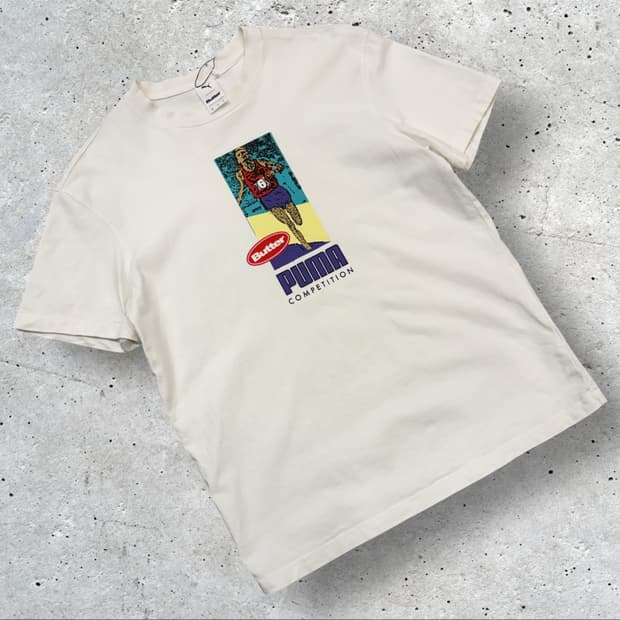 [M] Butter Goods 퓨마 반팔 티셔츠 화이트 C928