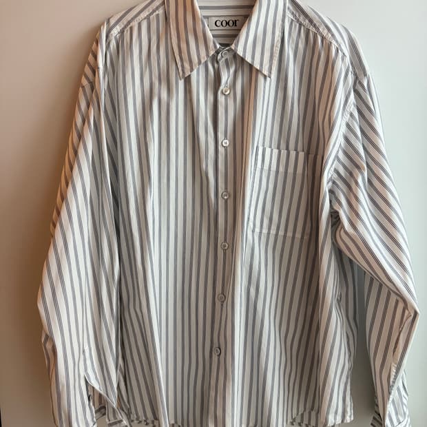 Coor stripe shirt(large)