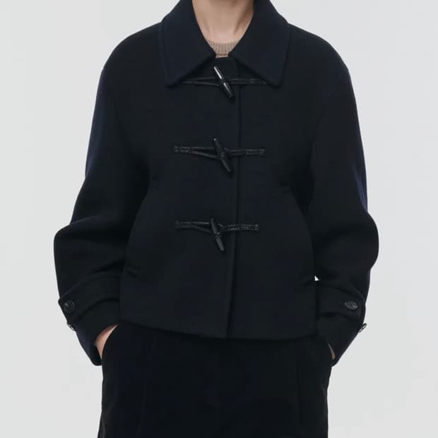 무신사 스탠다드, 우먼즈 울 브렌드 더플 쇼트 코트 (네이비)