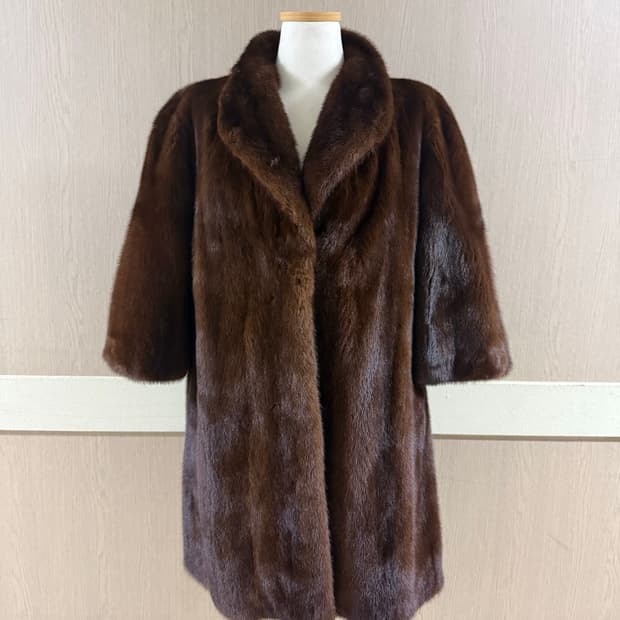 우단 아메리칸퍼워드 칠부 밍크코트