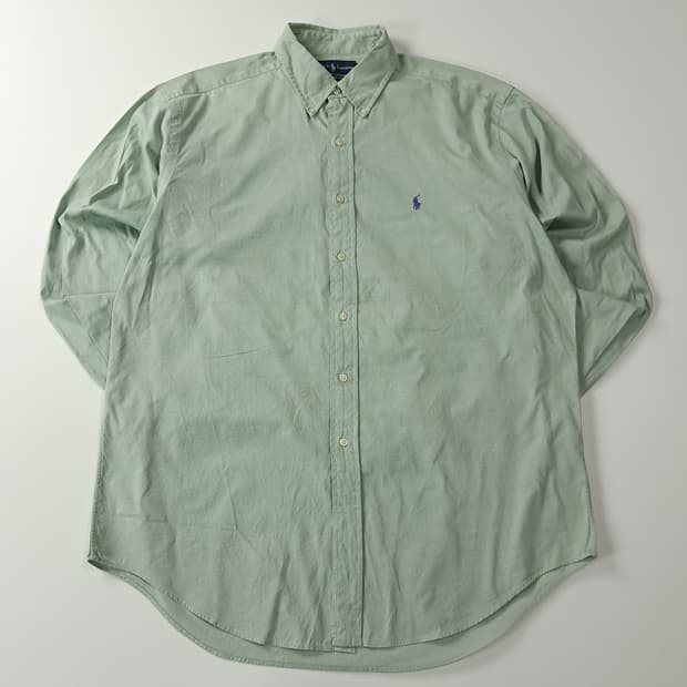 CA181 XL 폴로 90s 홍콩판 그레이시 세이지 셔츠 남방