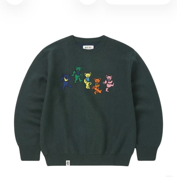 디스이즈네버댓 x 그레이트풀 데드 댄싱 베어 니트