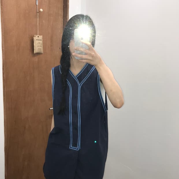 BEAMS BOY 24SS Baseball Sleeveless Shirt