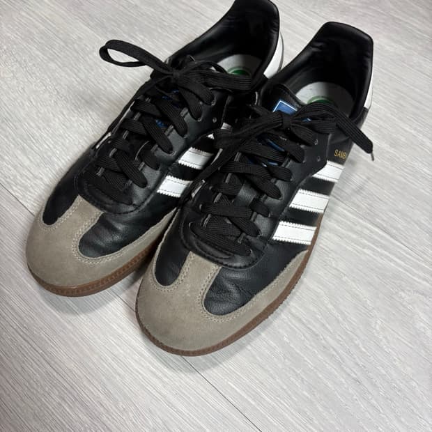 아디다스 삼바 비건 블랙 화이트 265