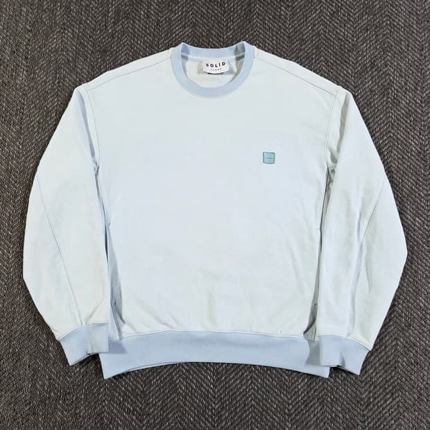 솔리드 옴므 백로고 크루넥 스웻셔츠 맨투맨