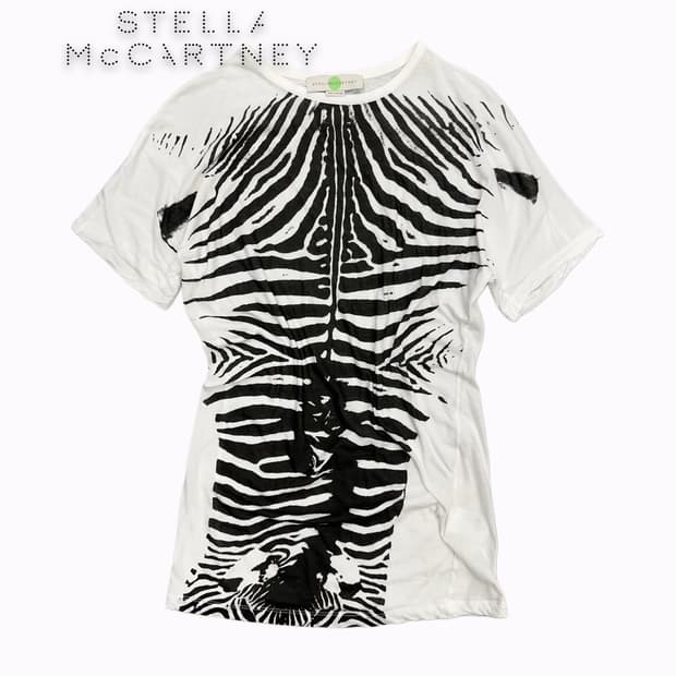 STELLA MC CARTNEY zebra printing t-shirt