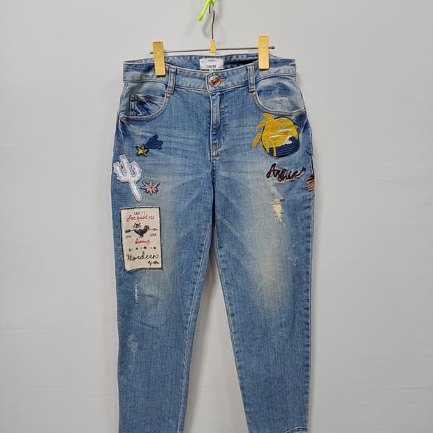 오브제 데님 패치 청바지 여성0 27~28