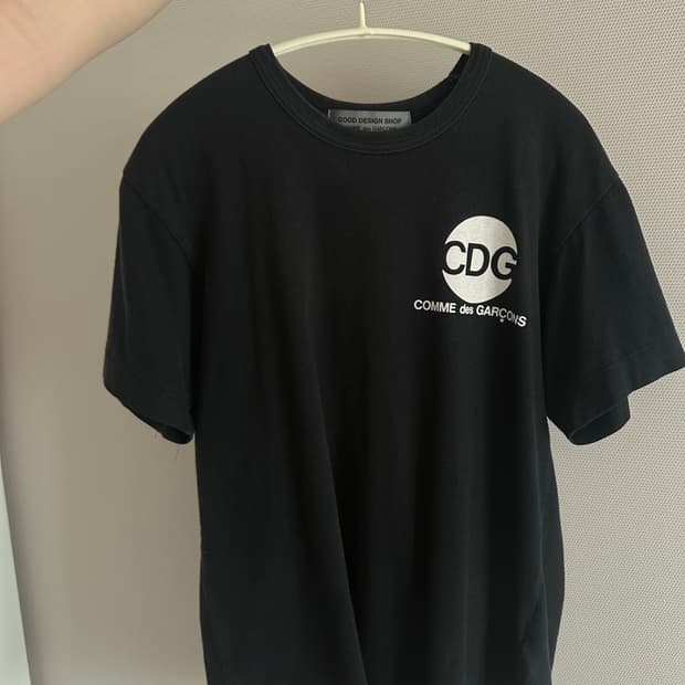 꼼데가르송 CDG 로고 반팔티 블랙 M