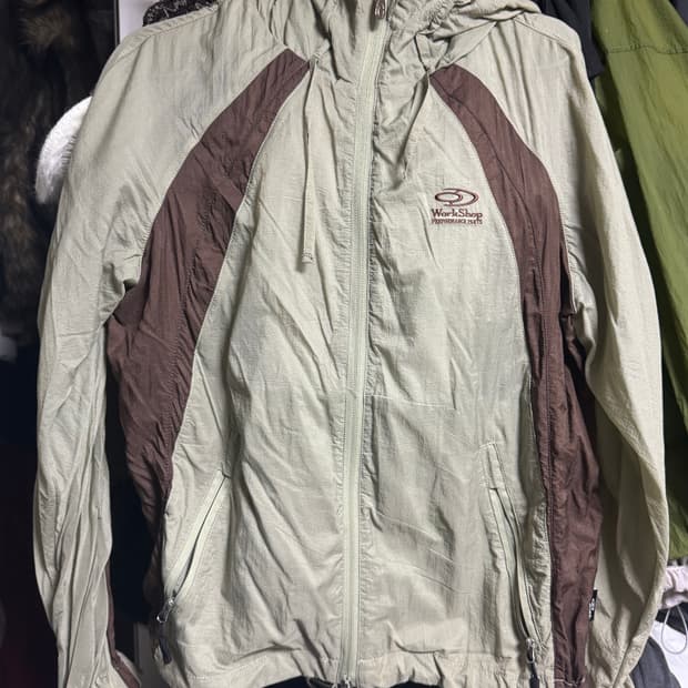 트래블 링클 콤비네이션 윈드 브레이커 라이트 카키 S