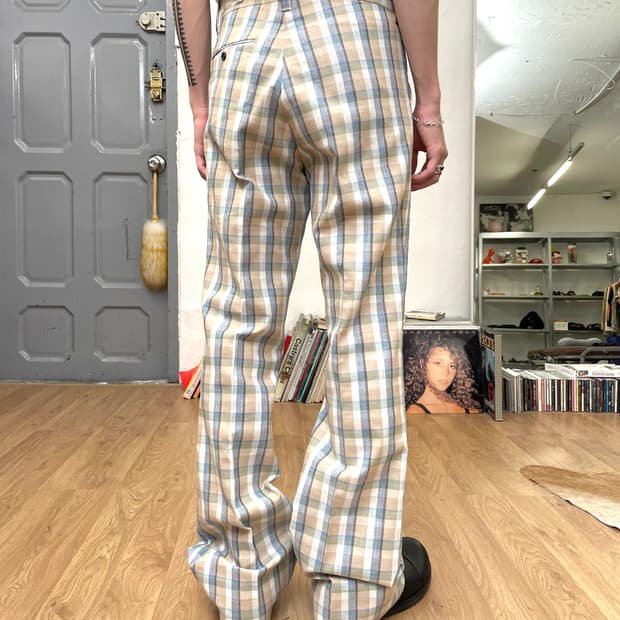 [30] 70s SCOVILL Zip 체크 플레어 팬츠