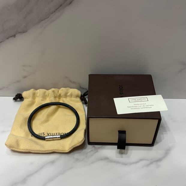 [정품] S급 루이비통 다미에 블랙팔찌