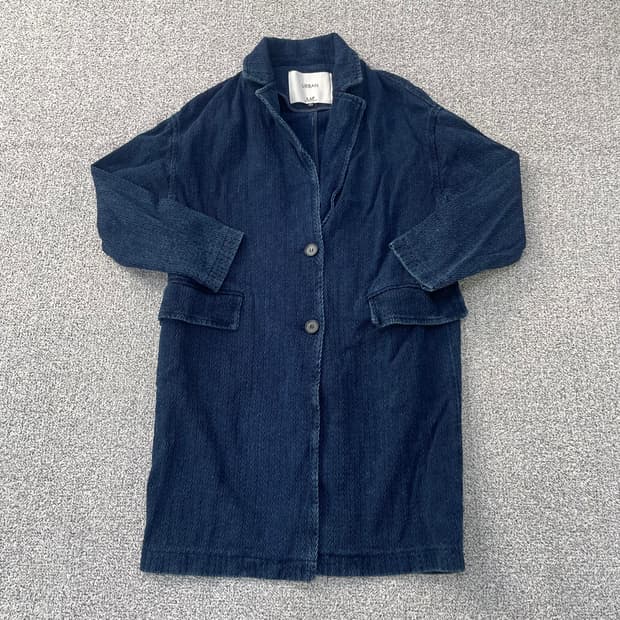 F 어반랩 데님 롱 코트 자켓 0303S1