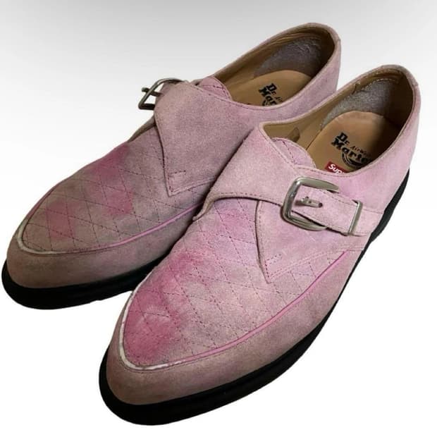 17SS 닥터마틴 x 슈프림 루드센 클리퍼 핑크 스웨이드 260