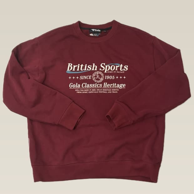 골라 버건디 맨투맨