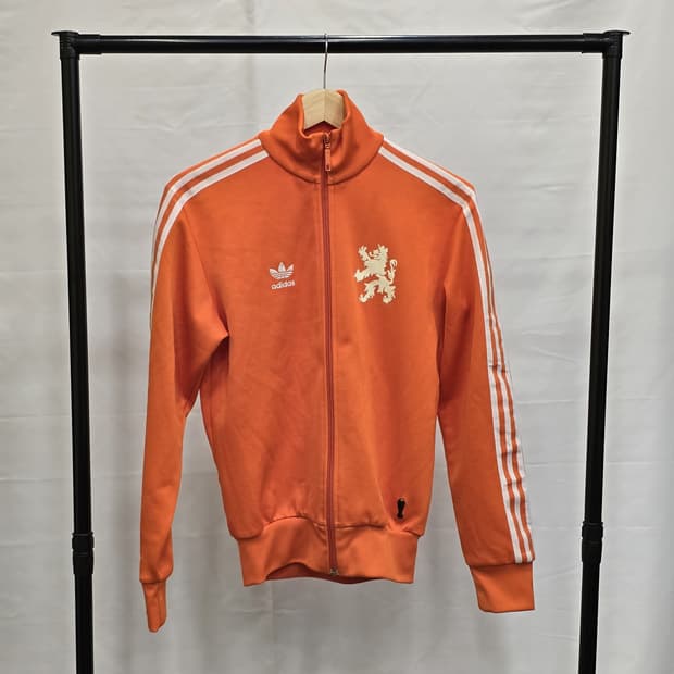 아디다스 오리지널스 네덜란드 트랙탑 오렌지 자켓 XS 2005 집업 재킷