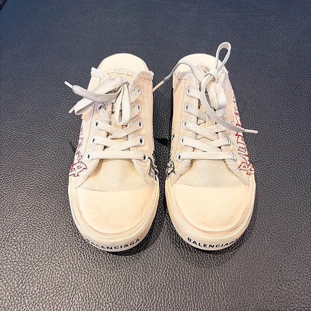 (정품/새상품) 발렌시아가 여성 베이지 빈티지 파리스 뮬