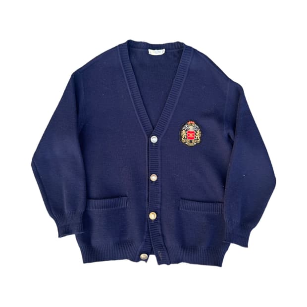 90s 셀린느 자수 울 가디건