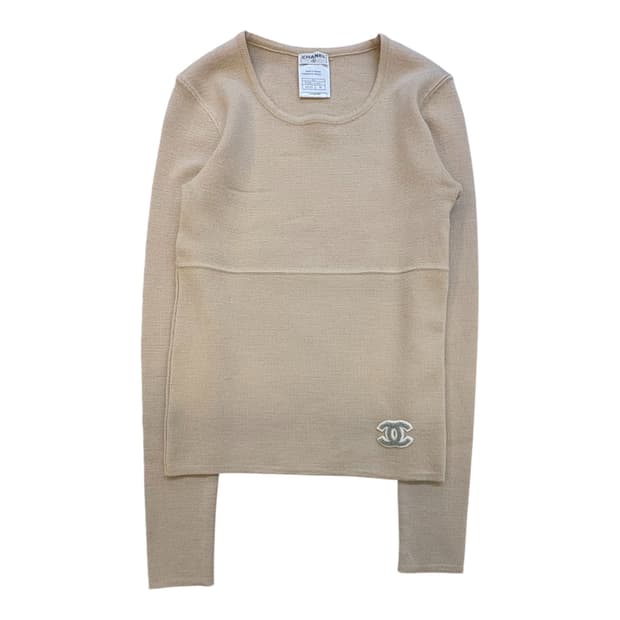 샤넬 울 롱슬리브 니트