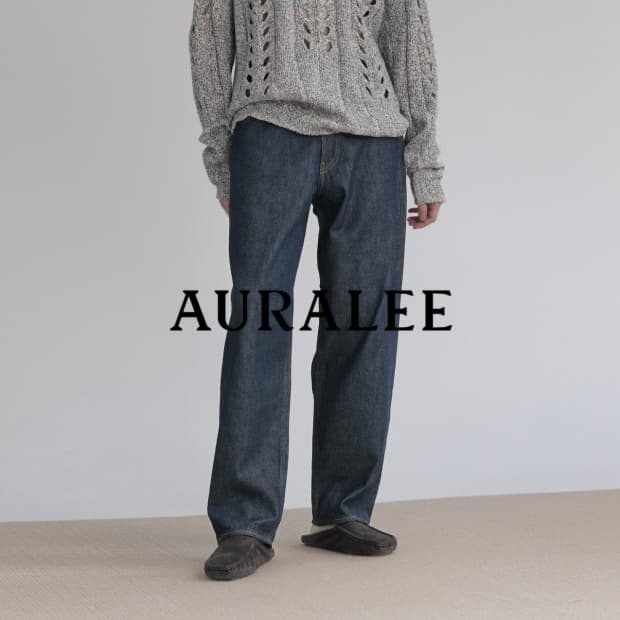 오라리 하드트위스트 5p 데님 와이드핏